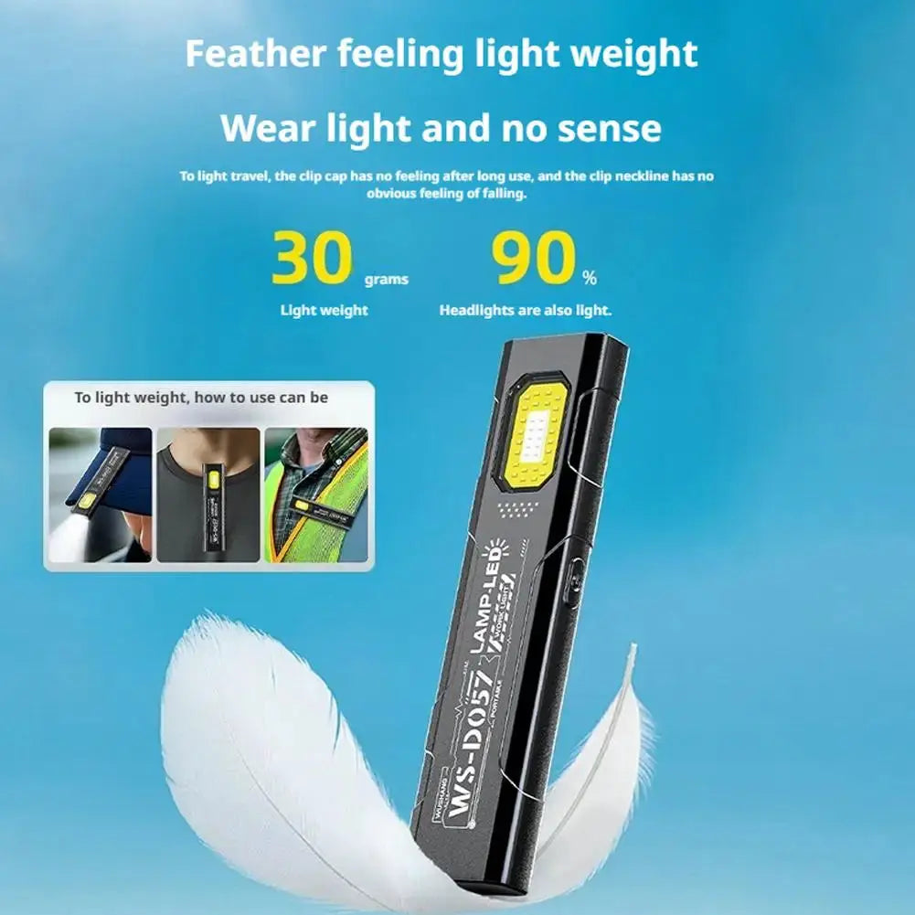 Outdoor LED flashlight 550 lm, black portable mini torch with 5 modes by Simples Market