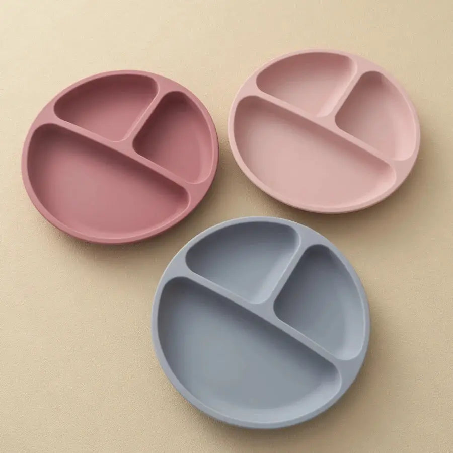 Silicone Suction Plate For Babies BPA Free Toddler Dining Dish With Suction Base Non Slip Tableware Kids Feeding Bowl