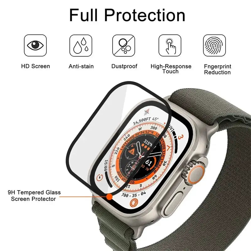 Simples Market Apple Watch screen protector, 3D film not tempered glass, fits 40–49mm Series 9–6/SE