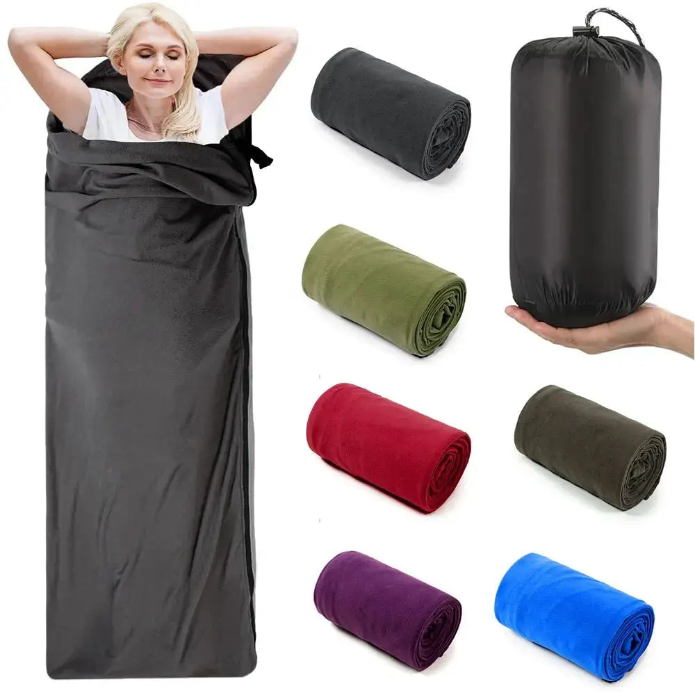 Ultra Light Fleece Sleeping Bag Liner For Adults Portable Warm Bedding For Camping And Travel