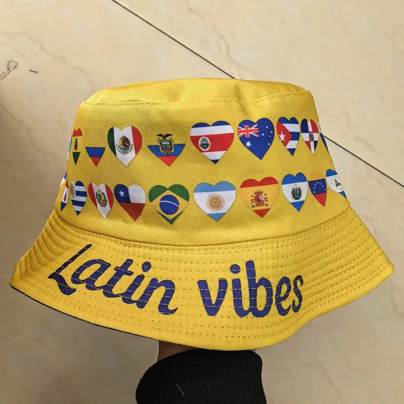 National Flags Reversible Bucket Hat For Men Women Football Fans