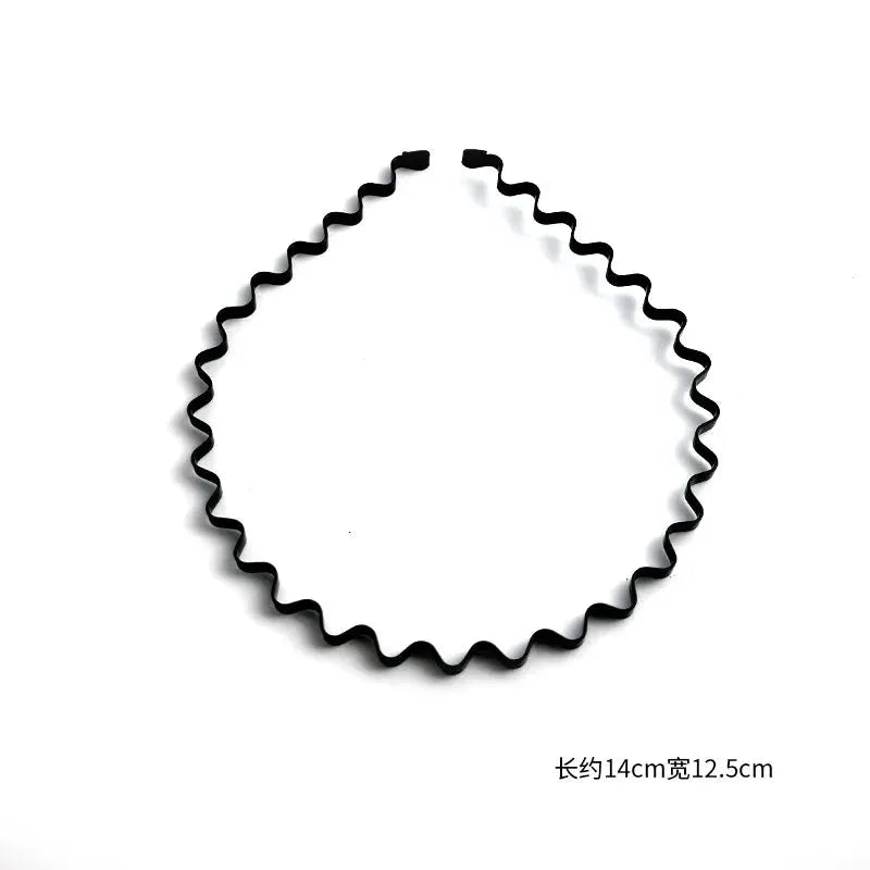 KoreanFlex Unisex Simplified Korean Fashion Hair Hoops With Anti Slip Alloy Clips For Sports And Daily Wear