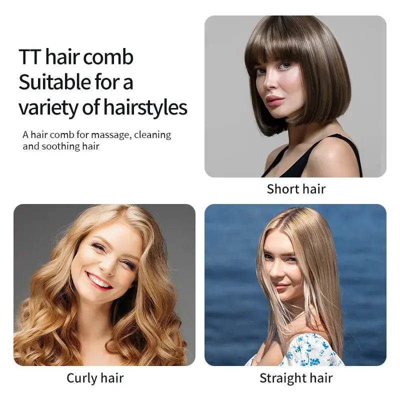 Magic Detangling Hairbrush by Simples Market, soft wheat straw anti-static scalp massage comb