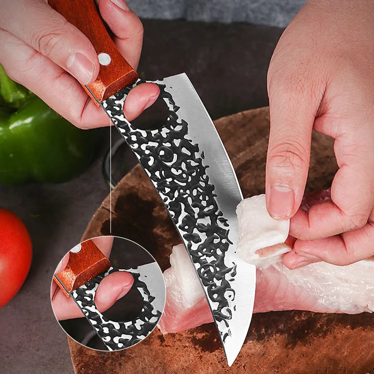 Handmade Forged Kitchen Knife Butcher Knife Boning Knife Meat Cleaver Vegetable Cutter Professional Chef Knife