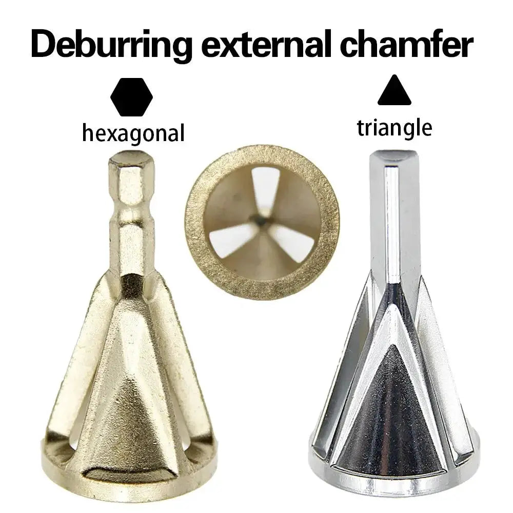 Hexagonal Triangular Handle Chamfering Tool For Drill Burr Removal Deburring And Trimming Stainless Steel Copper Screws