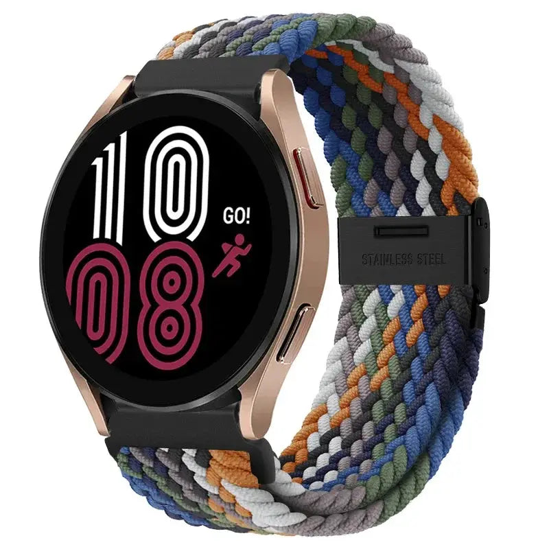 20mm 22mm Nylon Band for Samsung Galaxy Watch 6 5 4 40/44mm 5Pro Active 2 Gear S3 Braided Elastic Bracelet for Huawei GT2/3 4Pro