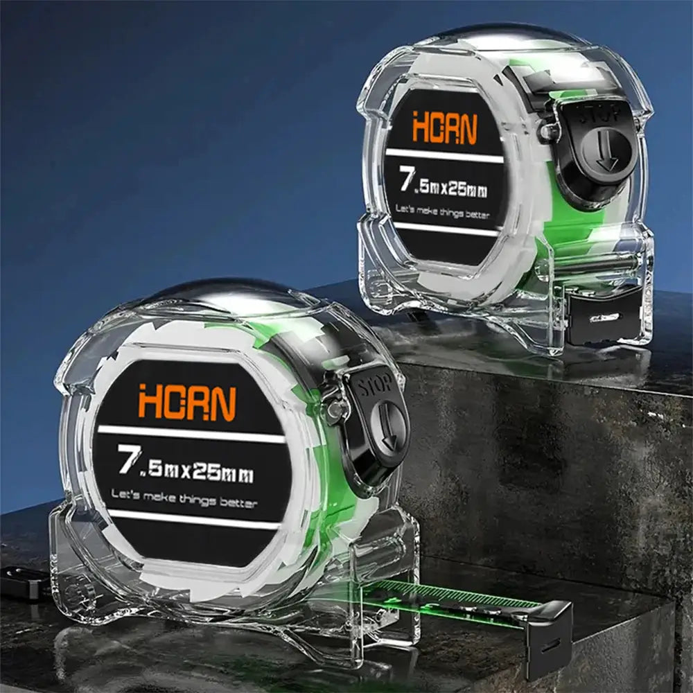 FlexiMeasure Fluorescent Tape Measure With Self Locking Mechanism 3 5 7 10m Thickened Scale Waterproof Durable