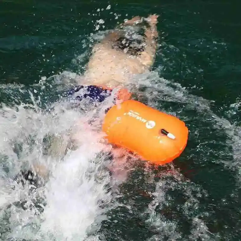 Open Water Inflatable Swim Buoy With Dry Bag For Safety Tow Float PVC Pool Accessory