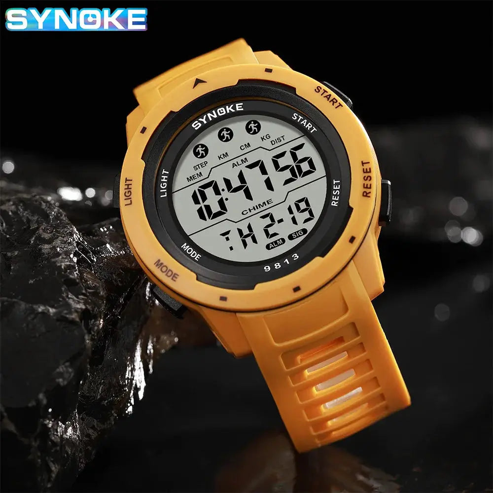 Vigor Mens Digital Sports Watch With Large Screen Display 50M Water Resistance And Alarm Timing