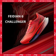 Li-Ning FEIDIAN 6 Challenger racing shoes, red-orange lightweight reflective sneakers