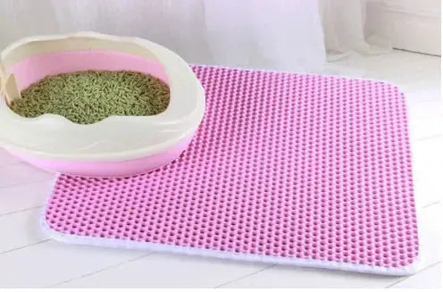 Double Layer Cat Litter Mat Waterproof Non Slip Pet Litter Box Mat Washable Bed Pad With Gift