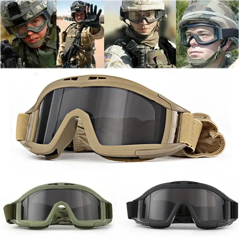SummitGuard Airsoft Tactical Goggles With Windproof Dustproof Triple Lens Design UV Protection For Outdoor Sports