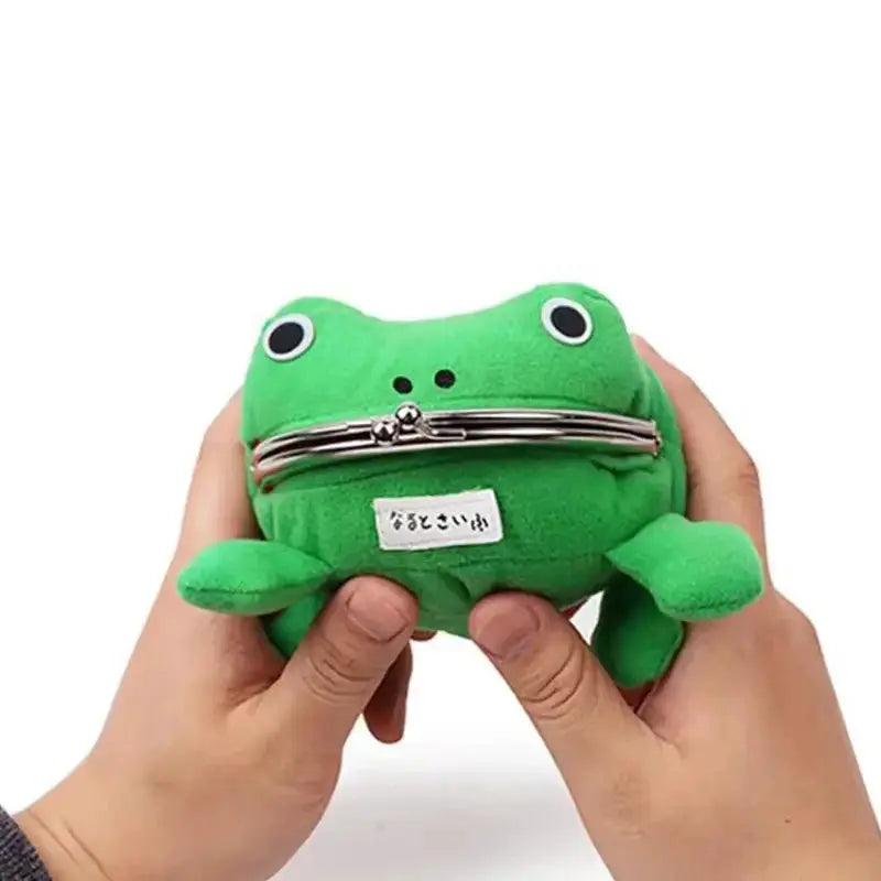 Cute Anime Frog Purse With Kissing Lock Plush Frog Shape Bag For Women Role Play Accessory