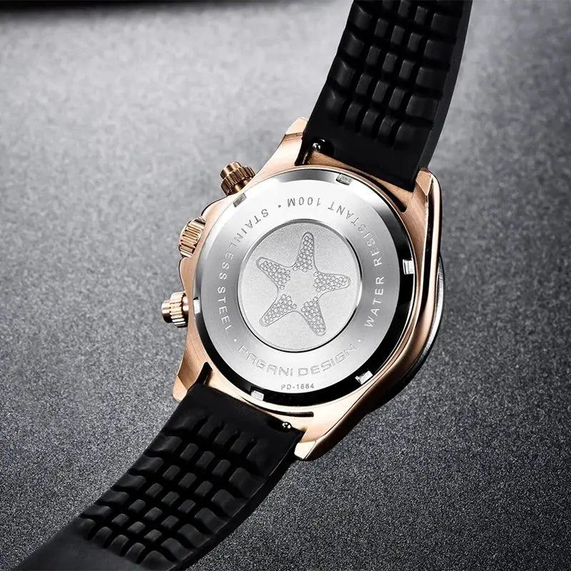 PAGANI DESIGN 40mm New V2 Mens Quartz Watch With Sapphire Crystal Retro Chronograph Stainless Steel Waterproof Wristwatch