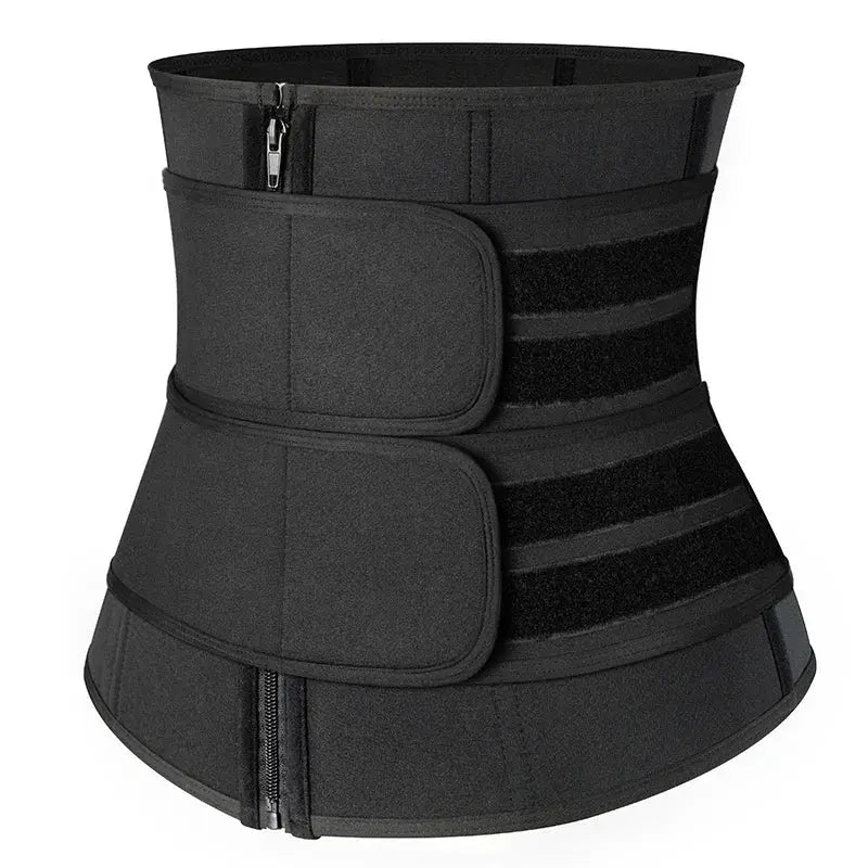 Vensslim waist trainer belt for men with double Velcro straps and zipper closure
