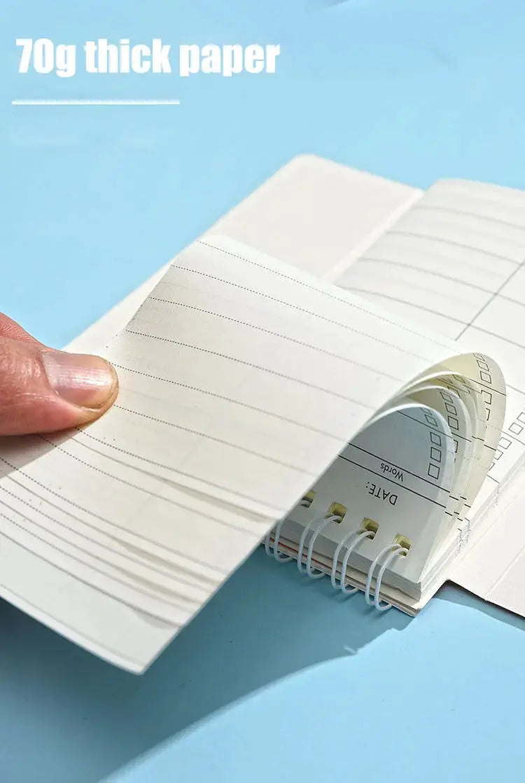 Spiral-bound notebook with lined white pages and 70g thick paper, Simples Market