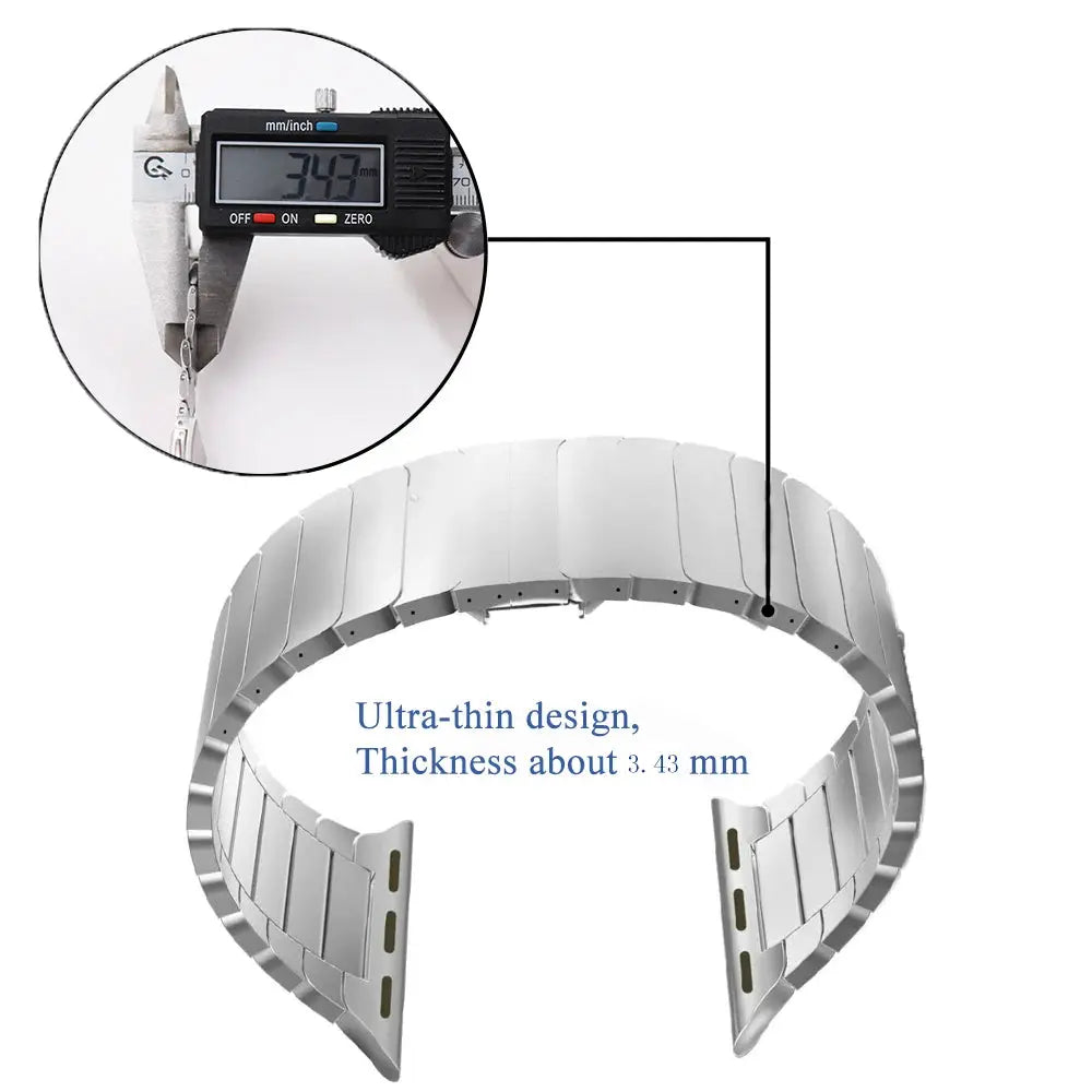 Luxury Stainless Steel Strap For Apple Watch Series 10 9 8 7 46mm 45mm 41mm  Link Bracelet Iwatch Ultra 2 49mm IWatch Metal Band