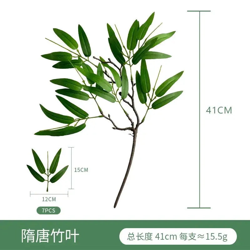 Simples Market artificial eucalyptus branch with green leaves, 41cm tall, 7pcs