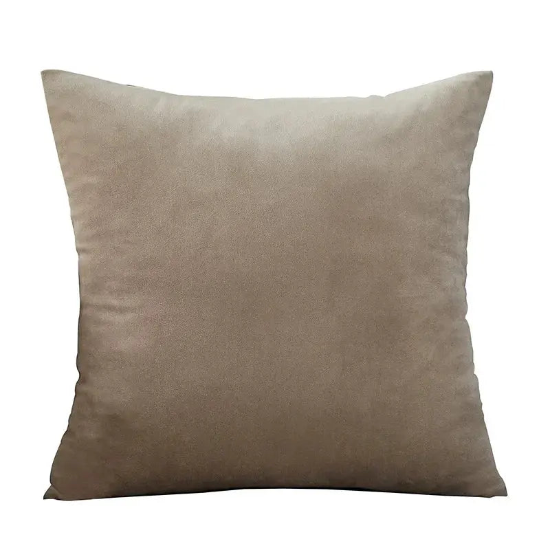 Velvet cushion cover 45x45 cm in taupe, Simples Market pillow case for living room decor