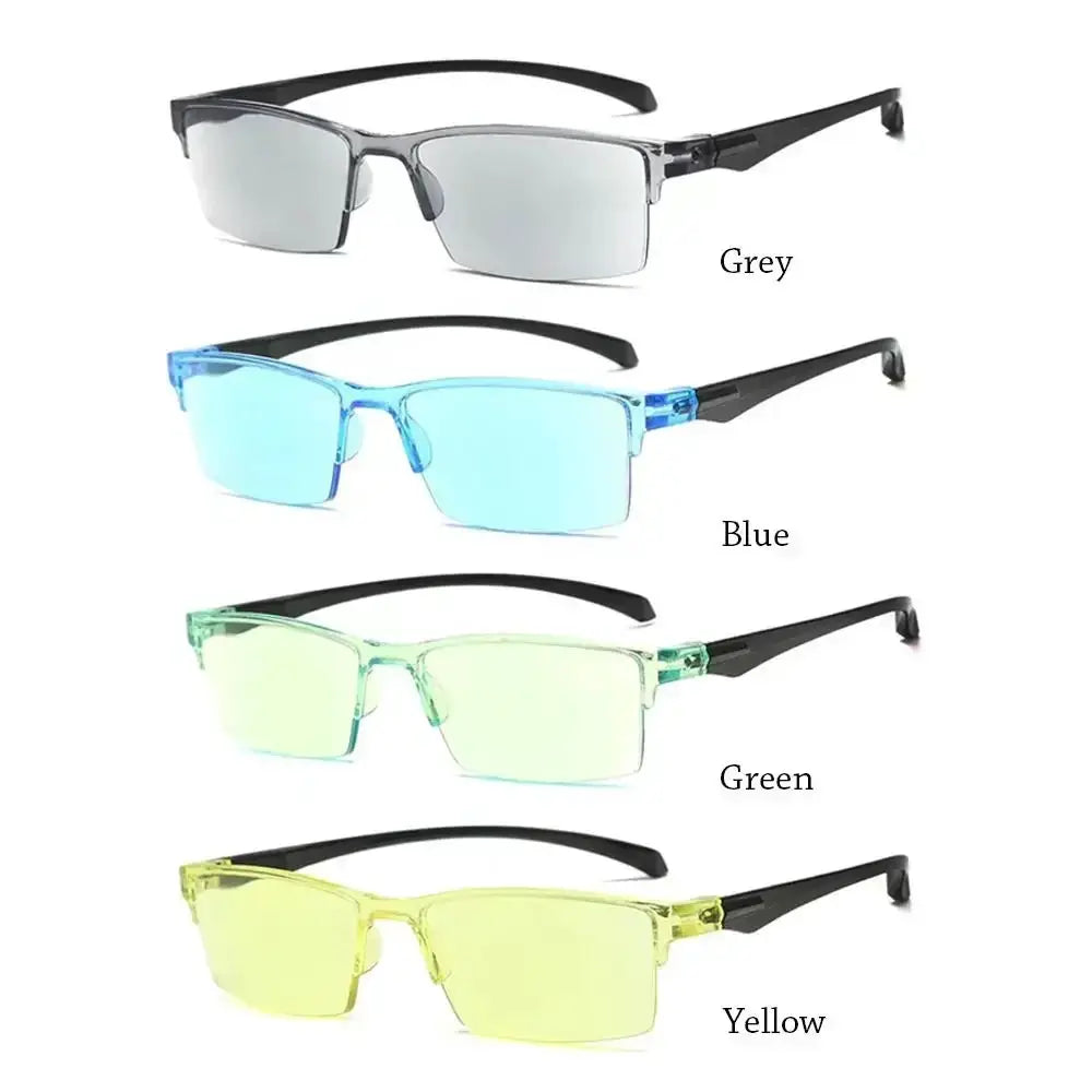 NovaVision Smart Auto Zoom Reading Glasses With Autofocus Power And Anti Blue Light Half Rim For Near And Far Vision