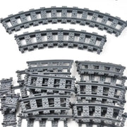 MOC Compatible Train Track Set With Straight And Curved Rails Switches And Crossings For Kids 6 Plus 10 To 100 Pieces