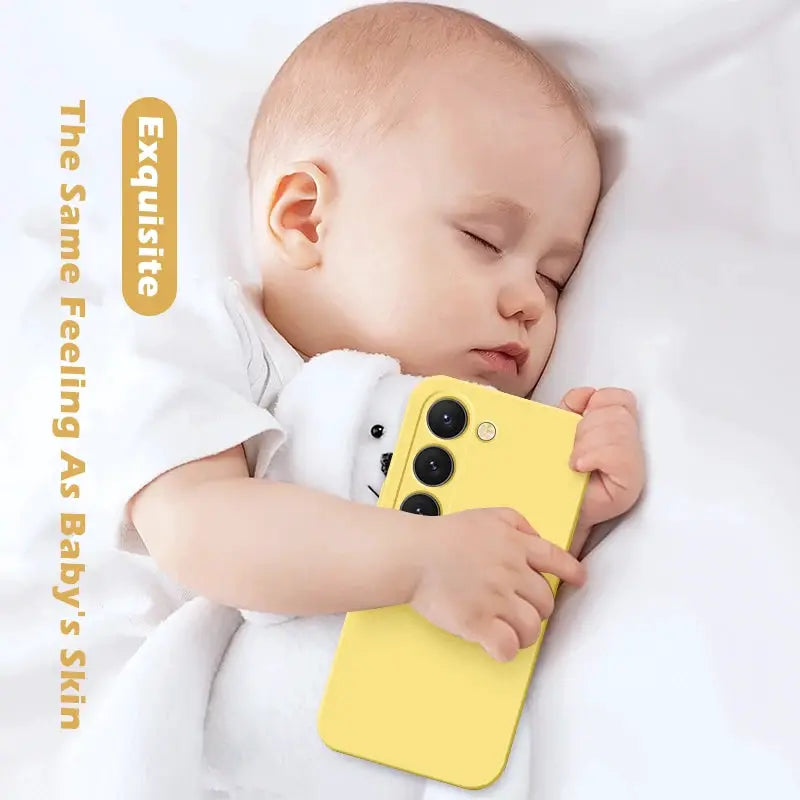 Phone case S26/S25 Ultra silicone yellow for Samsung Galaxy phones