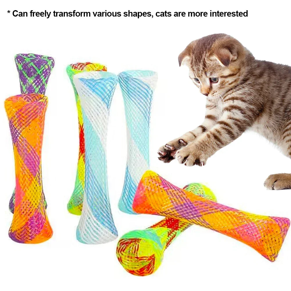 Colorful Cat Spring Toys For Paw Grinding And Biting Indoor Fun