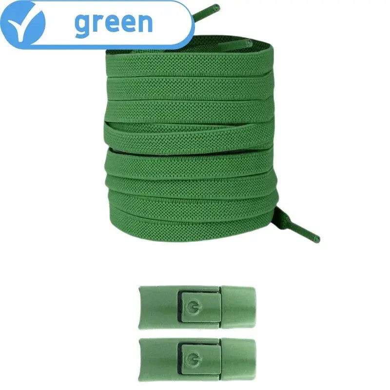 Elastic No Tie Shoelaces Press Lock For Sneakers 8mm Widened Flat Laces For Kids And Adults