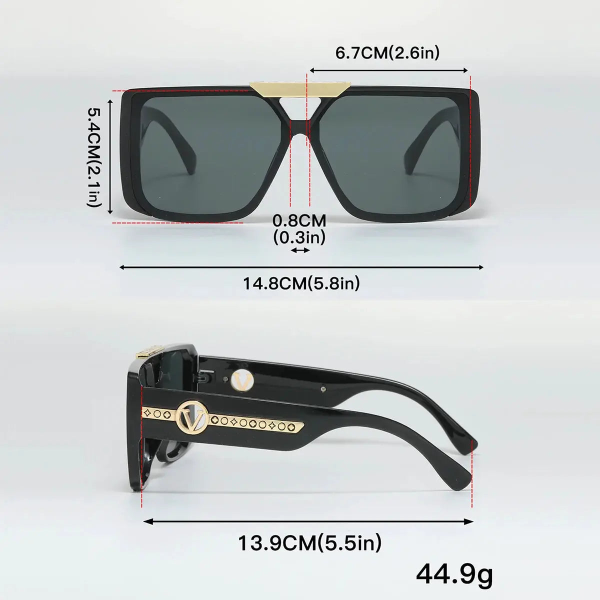 Men's Classic Retro Black Square Frame Sunglasses With Exquisite Temple Pattern Decoration Fashionable And Trendy