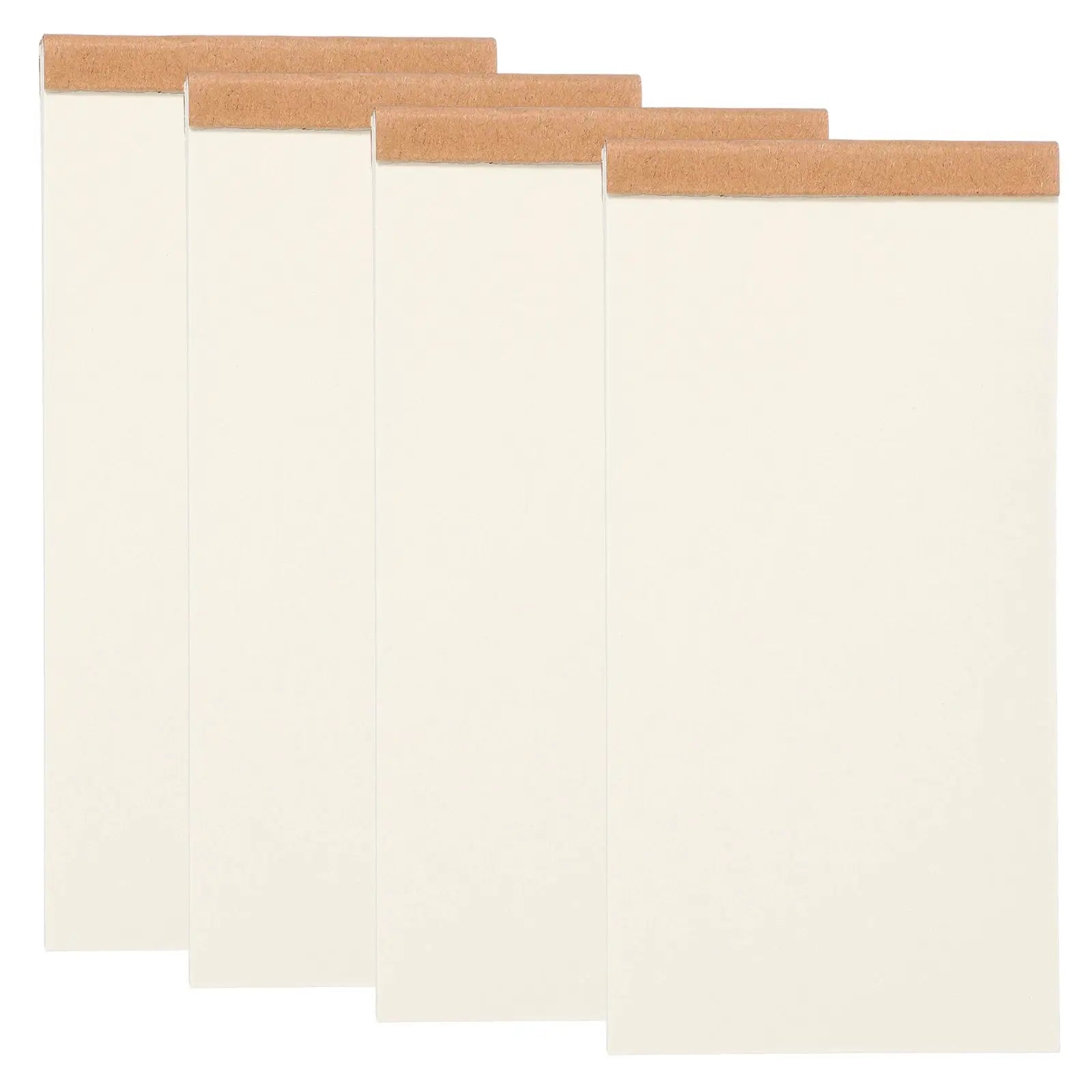 4-pack portable field notes small notepads with cork top bindings, cream pages, 50 sheets each
