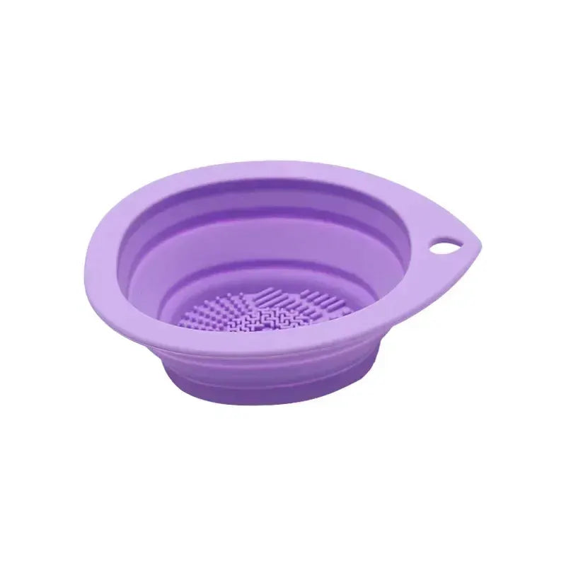Silicone Makeup Brush Cleaner Folding Cleaning Bowl For Powder Puff And Eyeshadow Brushes Soft Mat Beauty Tools Scrubber