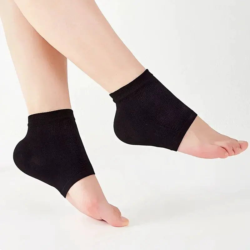 One Pair Upgraded High Elasticity Silicone Ankle Socks With Ankle Protection And Compression Support Brace