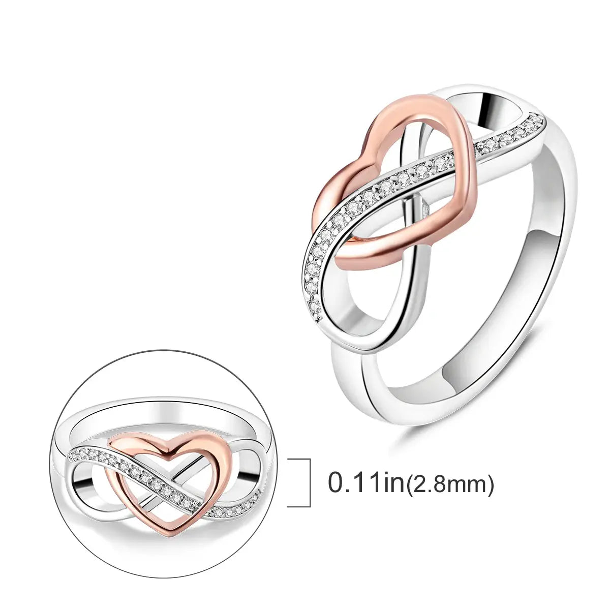925 Silver Infinite Love Firefly Ring Original Design Zircon Ring For Women High Quality Wedding Jewelry Gift