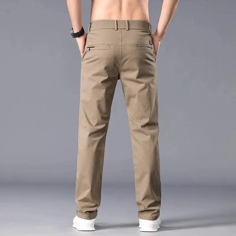 Men's straight-fit stretch khaki chinos by Simples Market