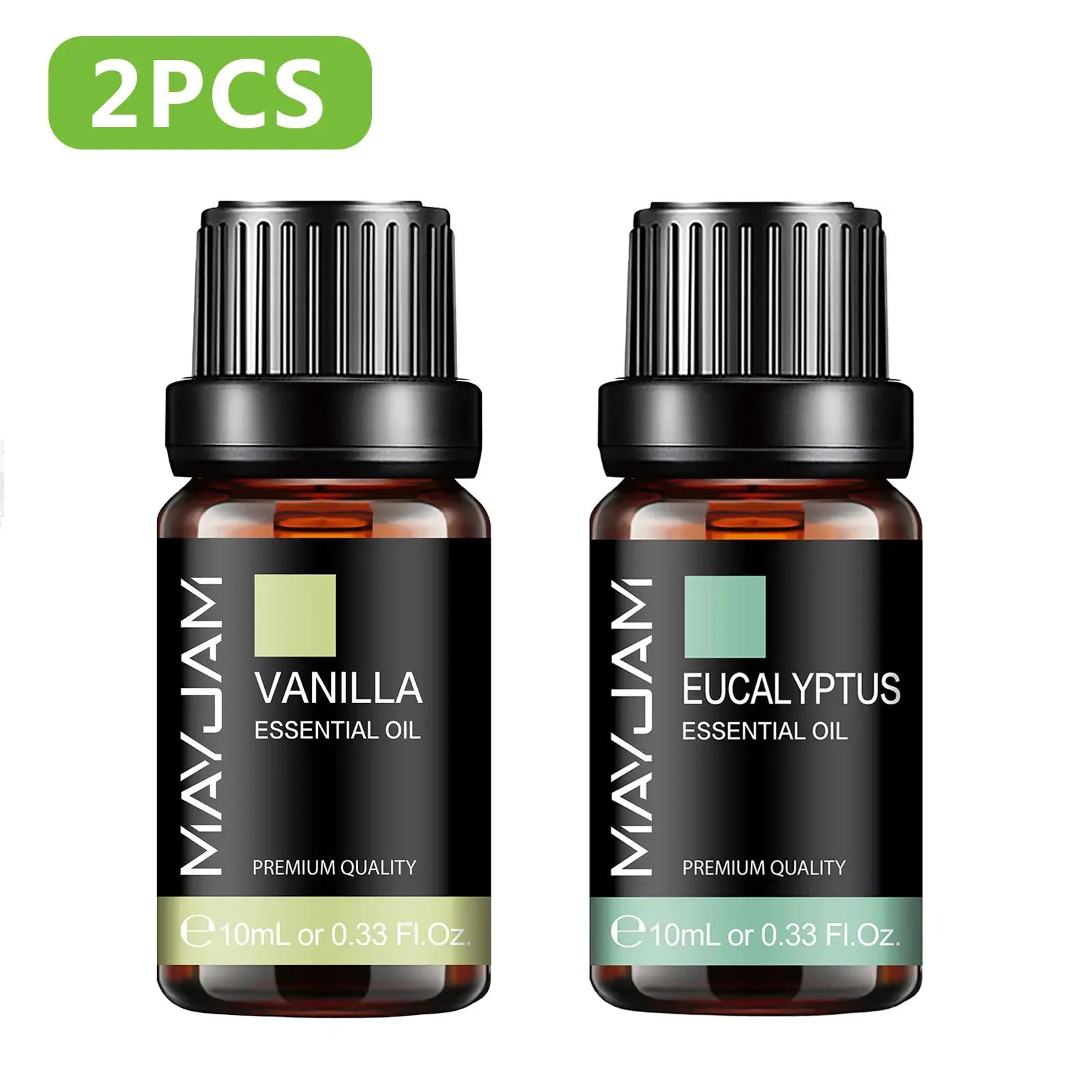MAYJAM Essential Oil Set With Citronella Jasmine Eucalyptus Orange Lemongrass Black Pepper Cajeput Cypress Ginger
