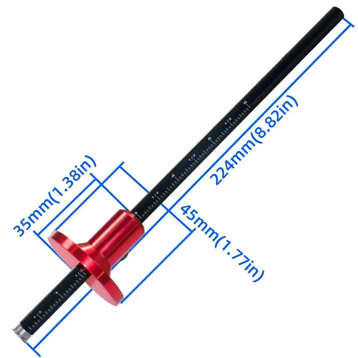 TimberCraft Woodworking Scriber And Marking Tool With Inch And MM Scale For Precise Parallel Lines And Mortise Layout