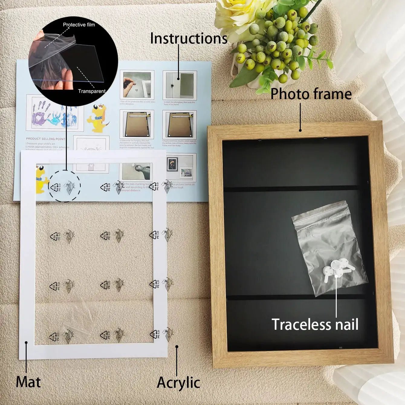 Magnetic Front Open Childrens Art Frames For Posters Photos Drawings Paintings And Home Decor Display - Simples Market