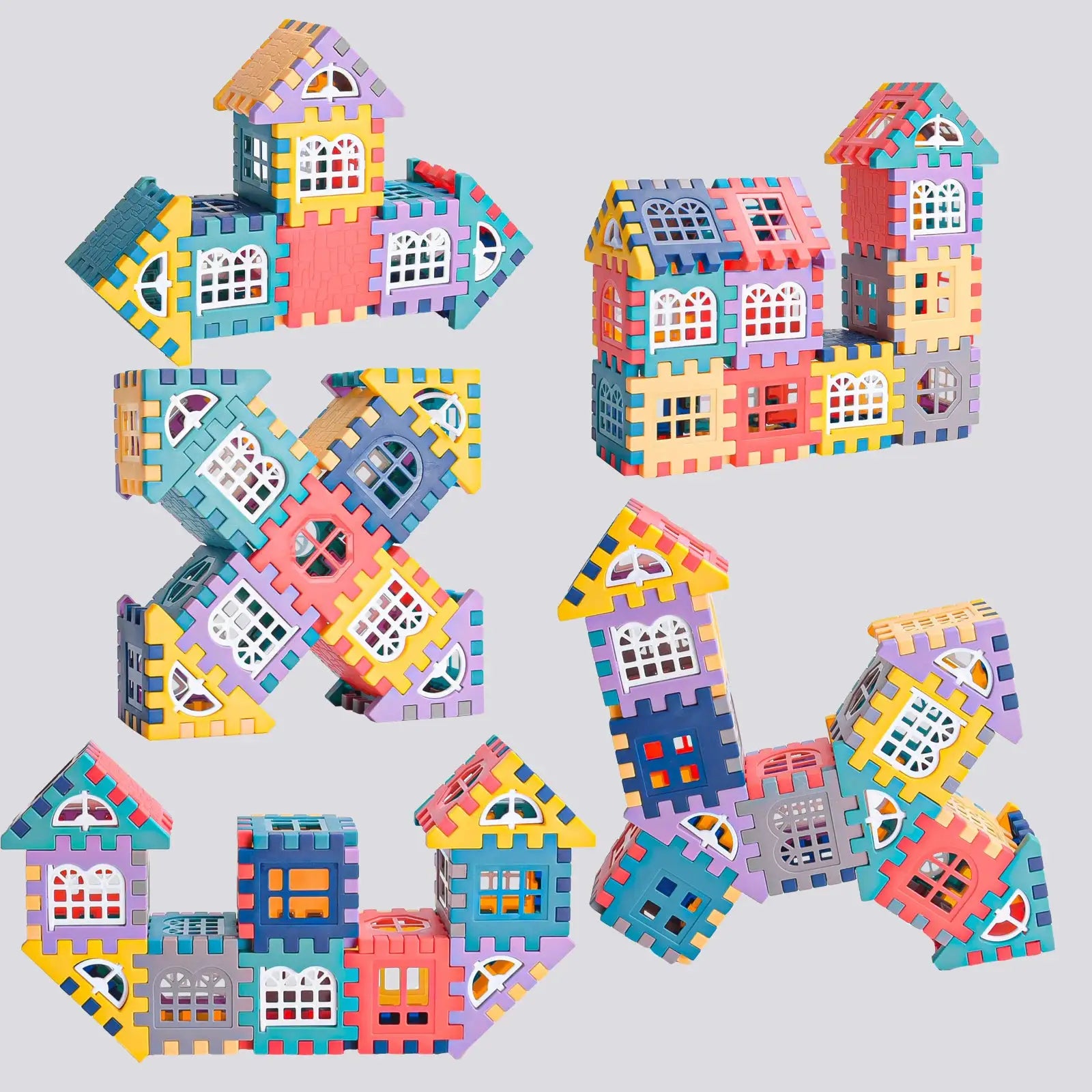 Large Scale Building Block Set For Kindergarten Children Boys And Girls Window Design And House Construction