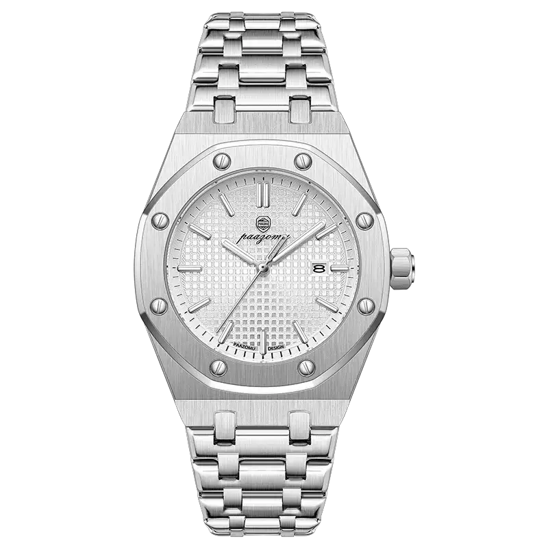 PAAZOMU luxury stainless steel men's quartz watch with date, waterproof and metal bracelet by Simples Market