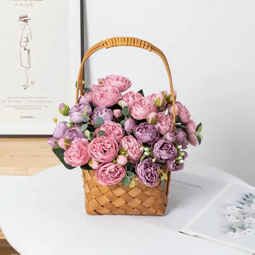 30cm Artificial Silk Peony Bouquet For Home Decor Wedding Centerpieces Vase Decoration Props