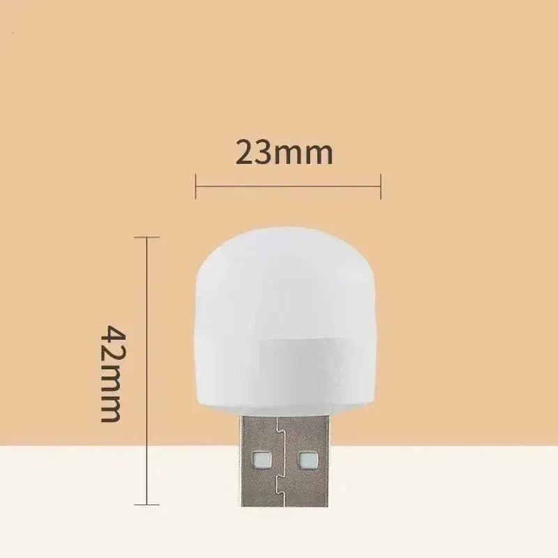 Mini USB Night Light Warm White Eye Protection Reading Lamp For Computer Power Bank And USB Wall Plug