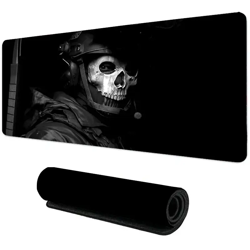 Grim Reaper Gaming Mouse Pad Hooded Skull Sniper Stealth Design Non Slip Rubber Base Desk Mat For Horror Esports PC