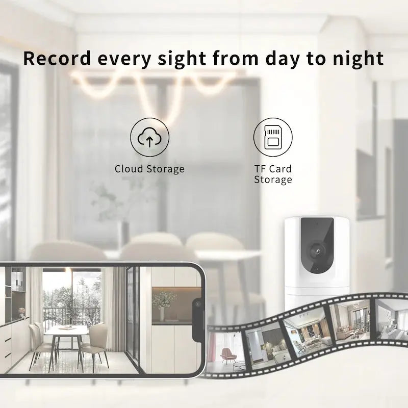 Pet camera indoor security camera with phone app, white, by Simples Market