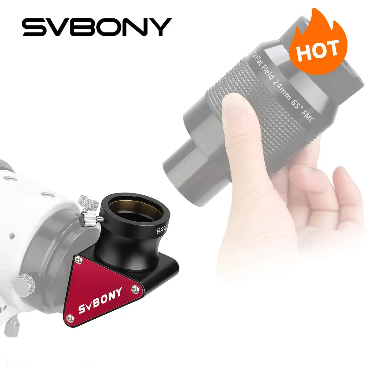 SVBONY SV188P telescope 1.25'' 90° dielectric mirror diagonal with 99% reflectivity