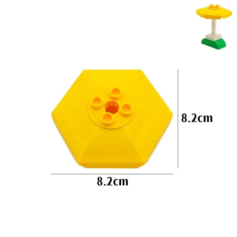 Big Building Blocks Duplo Compatible Large Brick Ferris Wheel Seesaw Slide Swing Educational Toy For Kids