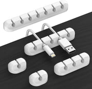 VIKEFON Silicone Cable Organizer Winder Clips Self Adhesive USB Cable Management For Mouse Keyboard Headset iPhone