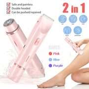 AquaGleam Mini Shaver for Women Waterproof Rechargeable Dual Head Bikini Trimmer and Body Hair Remover