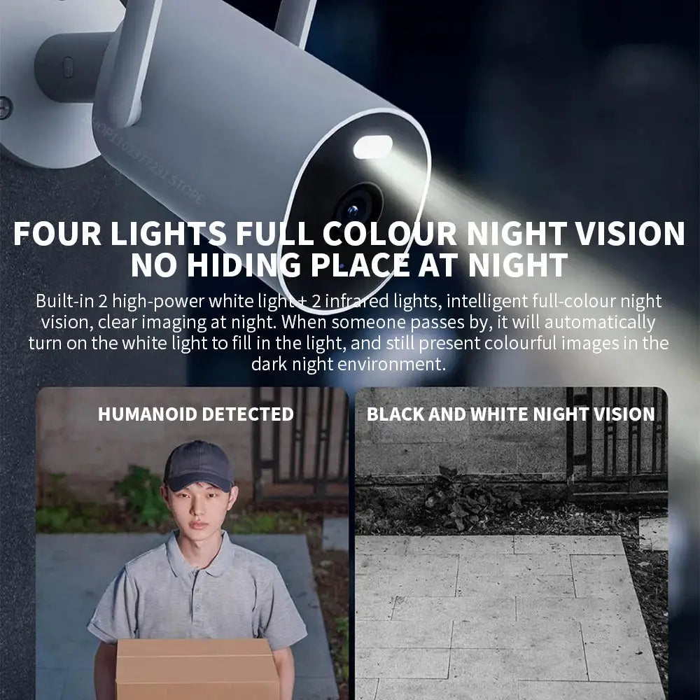 Xiaomi Mijia AW300 outdoor security camera with 2K IP66 full-color night vision, by Simples Market