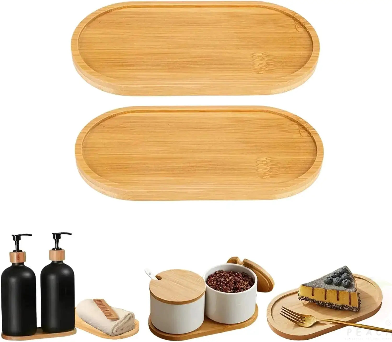 Japanese Style Wooden Plate Beech Oval Tray Solid Wood Small Plate 18cm One Piece For Children Kitchen Dining
