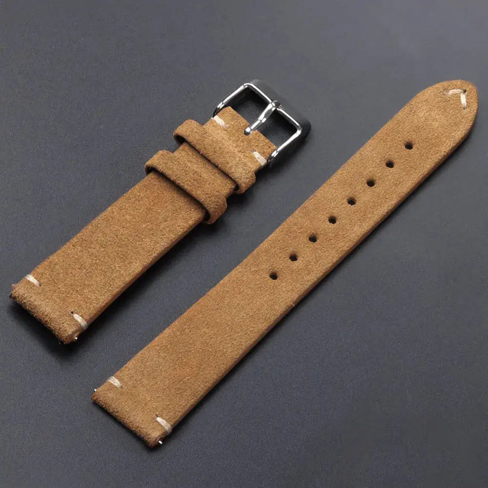 CalfskinCo Quick Release Suede Watch Strap For Seiko 18mm 20mm 22mm And Huawei GT3 GT4 14mm 16mm Calfskin Wristband
